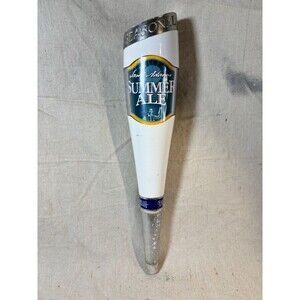 VTG Samuel Adams Summer Ale Seasonal White Acrylic Beer Tap Handle Knob